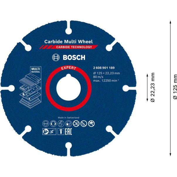 BOSCH Rezna ploča od 125 mm, 22,23 mm Expert Carbide Multi Wheel - 2608901189