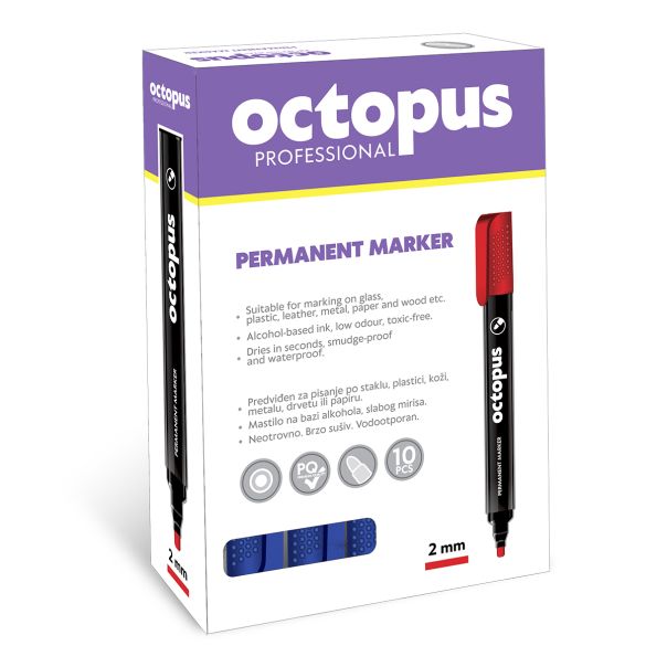 OCTOPUS Marker plavi permanent sečeni vrh unl-0424 - 26110-1
