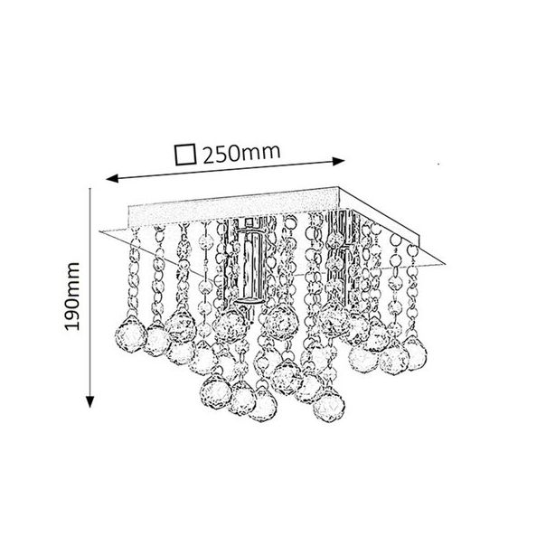 Rabalux Plafonjera Corinna E14 3x MAX 40W hrom (2617) - 2617