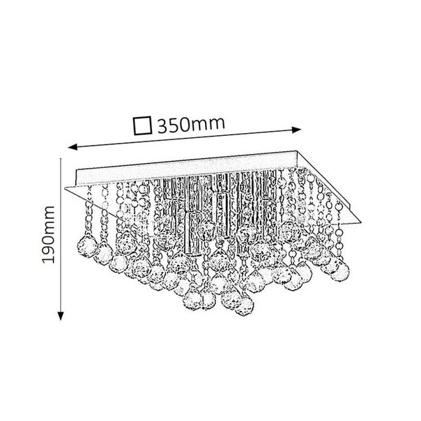 Rabalux Plafonjera Corinna E14 5x MAX 40W hrom (2618) - 2618