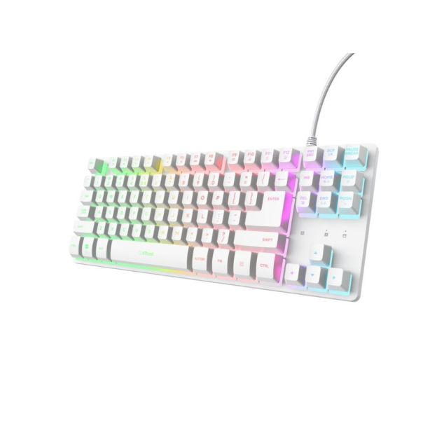 TRUST Tastatura GXT833 THADO žicna/RGB/SRB/gaming/bela - EP3081656