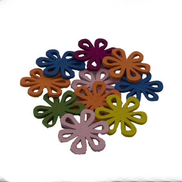 UNI LINE Dekorativni cvetovi od drveta 12x25mm 10kom unl-0874 - 26263