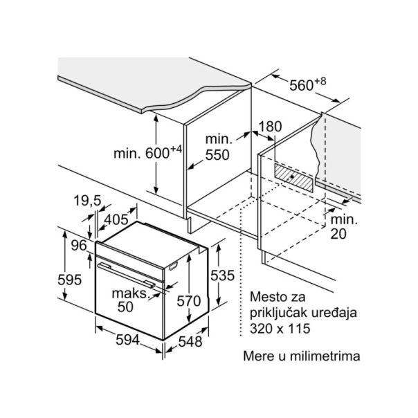 BOSCH Ugradna rerna HBG536ES3 - HBG536ES3