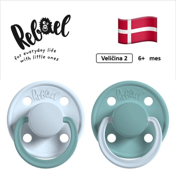 REBAEL cucle za bebe, 6+ mes, 2 kom, Plava i Morska pena, RBL26362363 - EP3314675