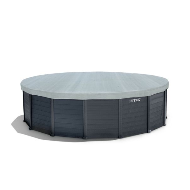 INTEX Bazen sa skimerom, pumpom, merdevinama, pvc 4.78m x 1.24m graphite gray panel pool set - 77276