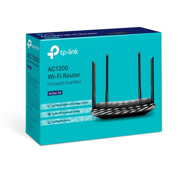 TP LINK LAN Router TP-LINK Archer C6 WiFi 1200Mb/s Multi-user MIMO - 60524