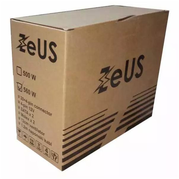 Napajanje 560W ZEUS ZUS-560 12cm - zus560