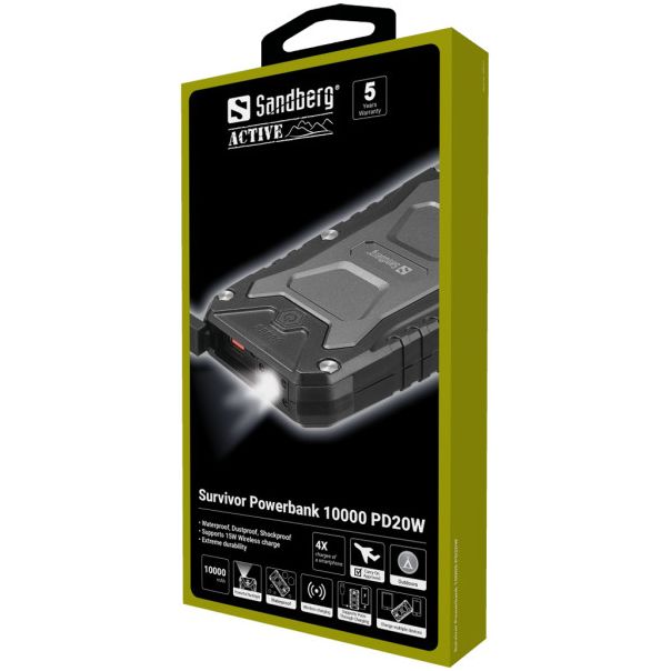 SANDBERG Powerbank Survivor 420-91, 20W PD - 201350-1