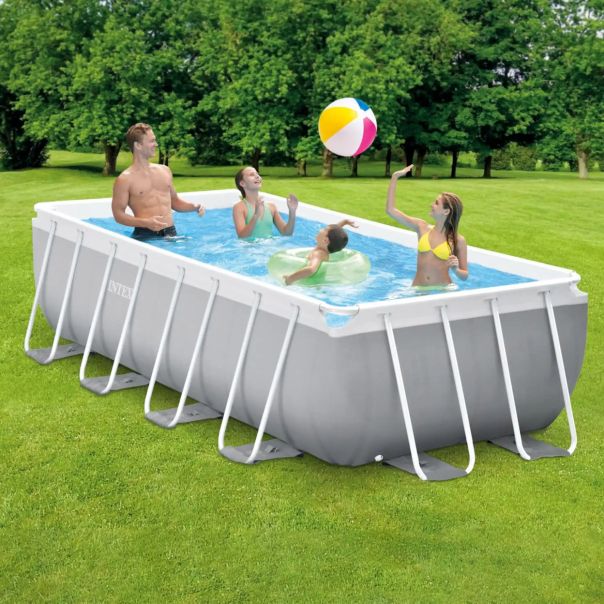 INTEX Bazen pvc 4m x 2m x 1m prism frame rectangular pool set - 26788NP