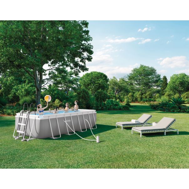 INTEX Bazen pvc 4m x 2m x 1m prism frame rectangular pool set - 26788NP