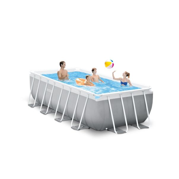 INTEX Bazen pvc 4m x 2m x 1.22m prism frame rectangular pool set - 26790NP