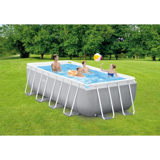 INTEX Bazen pvc 4m x 2m x 1.22m prism frame rectangular pool set - 26790NP