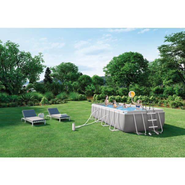 INTEX Bazen pravougaoni Prism Frame sa pumpom 488x244x107 cm, 26792NP - 26792NP