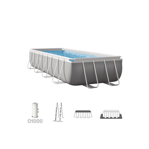 INTEX Bazen pravougaoni Prism Frame sa pumpom 488x244x107 cm, 26792NP - 26792NP