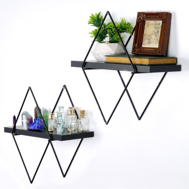 HANAH HOME Zidna polica Wr058, crna - 268EVL1365