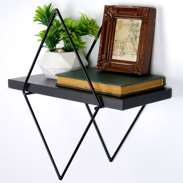 HANAH HOME Zidna polica Wr058, crna - 268EVL1365