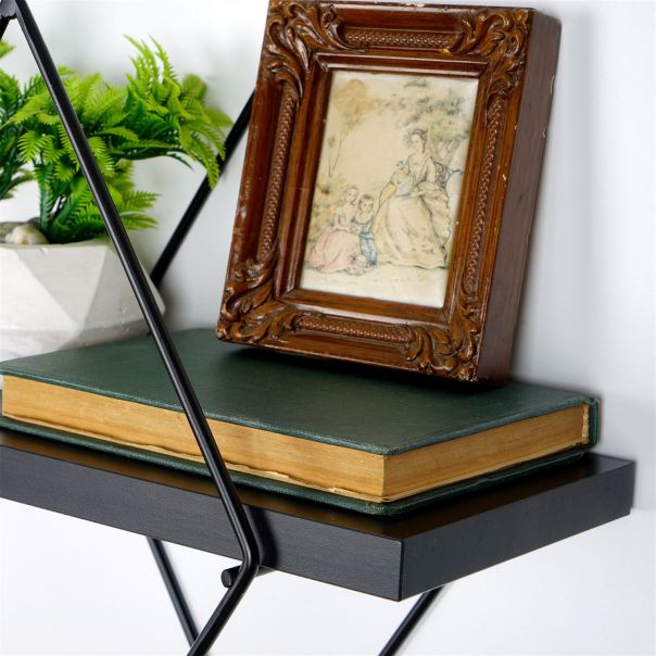 HANAH HOME Zidna polica Wr058, crna - 268EVL1365