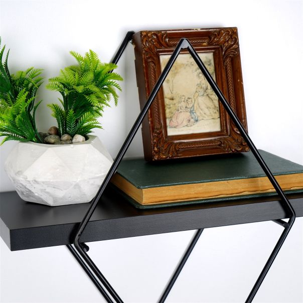 HANAH HOME Zidna polica Wr058, crna - 268EVL1365