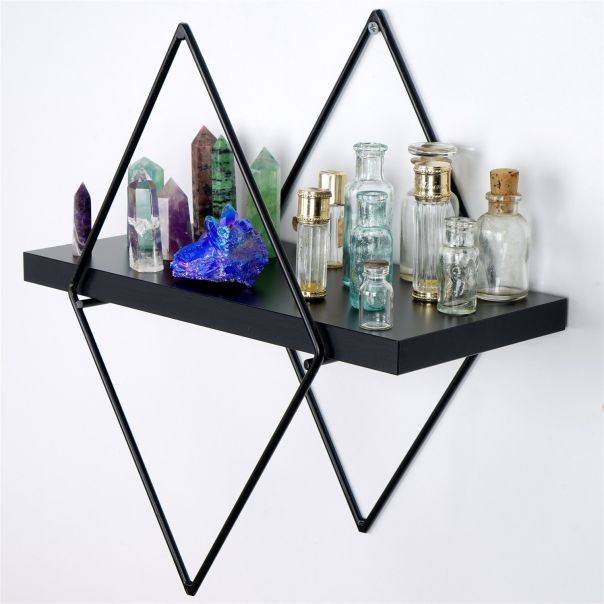 HANAH HOME Zidna polica Wr058, crna - 268EVL1365