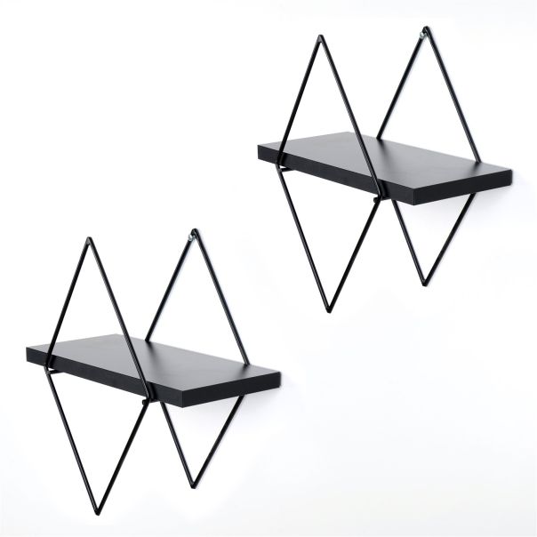 HANAH HOME Zidna polica Wr058, crna - 268EVL1365