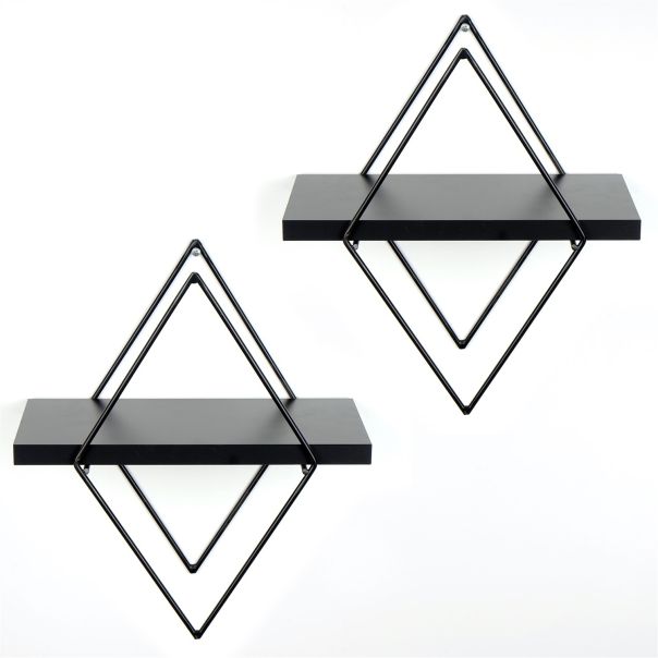 HANAH HOME Zidna polica Wr058, crna - 268EVL1365