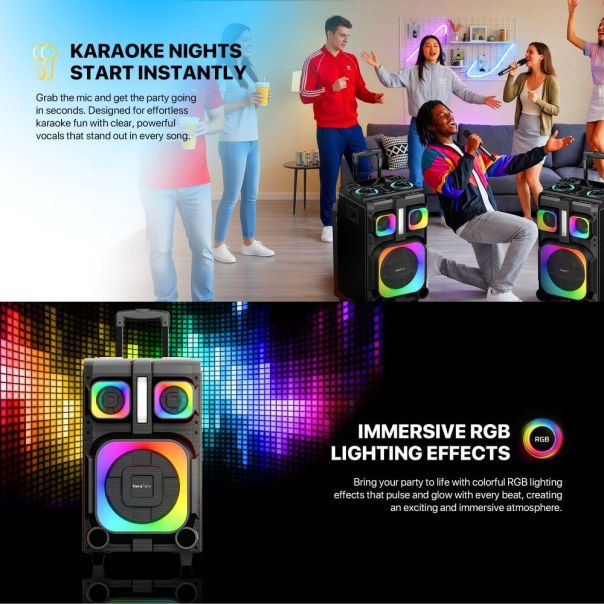 Bluetooth zvučnik Fantech NP03 NeraParty crni - EP3232443