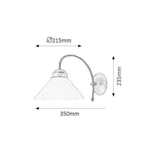 Rabalux Zidna lampa Marian E27 1x MAX 60W bronzana (2701) - 2701