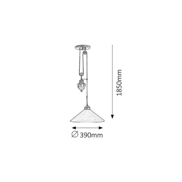 Rabalux Luster Marian E27 1x MAX 100W bronzana (2706) - 2706