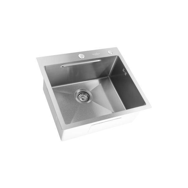 SANDONNA Inox sudopera sa dozerom i korpicom 55x50cm HD5550R, hrom - 2706-1