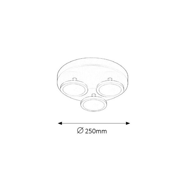 RABALUX Plafonjera Elsa LED 3X 6W - 2714-1