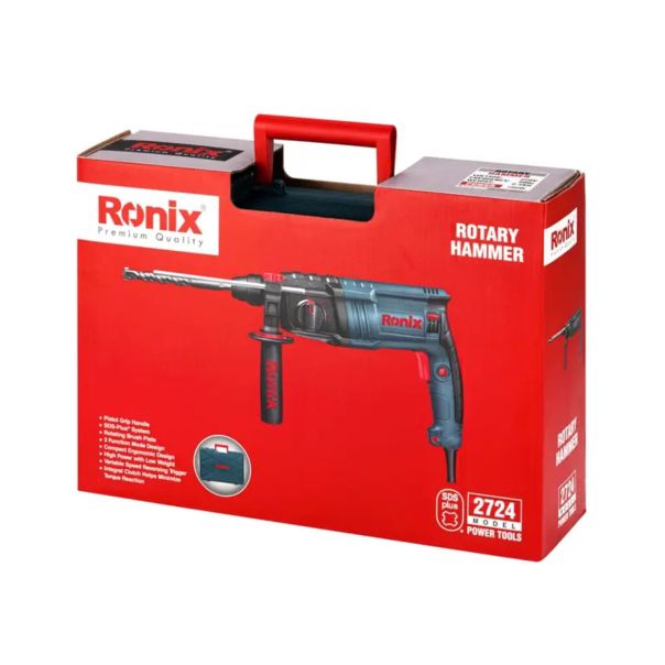 RONIX Čekić bušilica 4-F 24mm SDS-Plus SET 2724 BMC 700W/2.2J - 2724RX