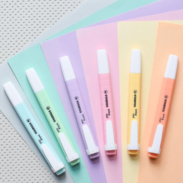 STABILO Tekst markeri Swing Cool Pastel, set 1/6 - MC275-6-08