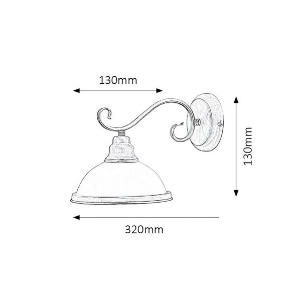 Rabalux Zidna lampa Elisett E27 1x MAX 60W bronzana (2751) - 2751