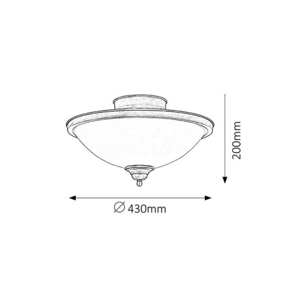 Rabalux Plafonjera Elisett E14 2x MAX 40W bronzana (2759) - 2759
