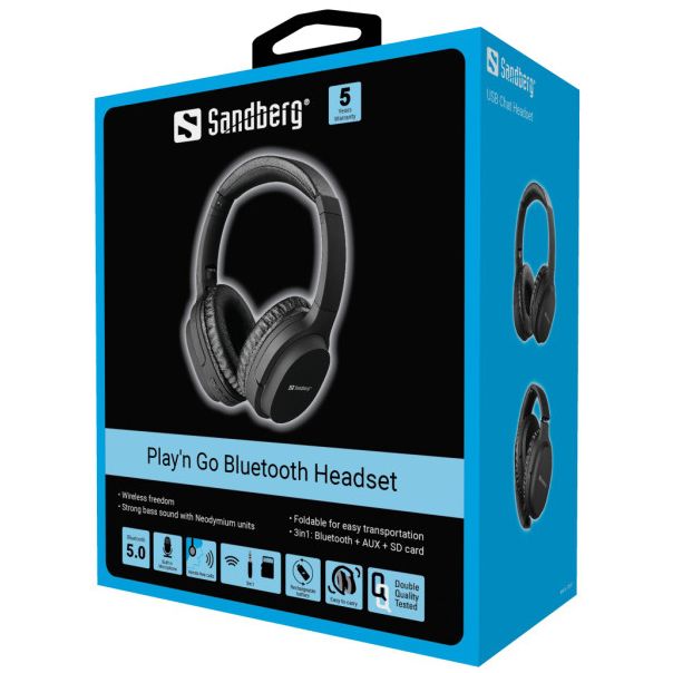 SANDBERG Bluetooth slušalice Play N Go BT/3.5mm/micro SD 126-37 - EP2721038