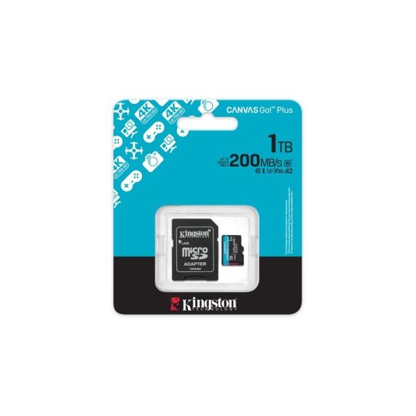 KINGSTON Memorijska kartica U3 V30 microSDXC 1TB Canvas Go Plus 200MB/s A2 + adapter SDCG4/1TB - EP2238473
