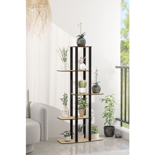 HANAH HOME Stalak za cveće Gardenia Flower Bed, svetlo braon/crna - EP3132592