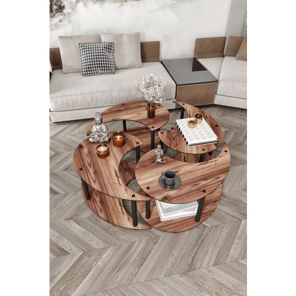 HANAH HOME Set klub stolova Yi Yang4L 70, braon - EP3056882