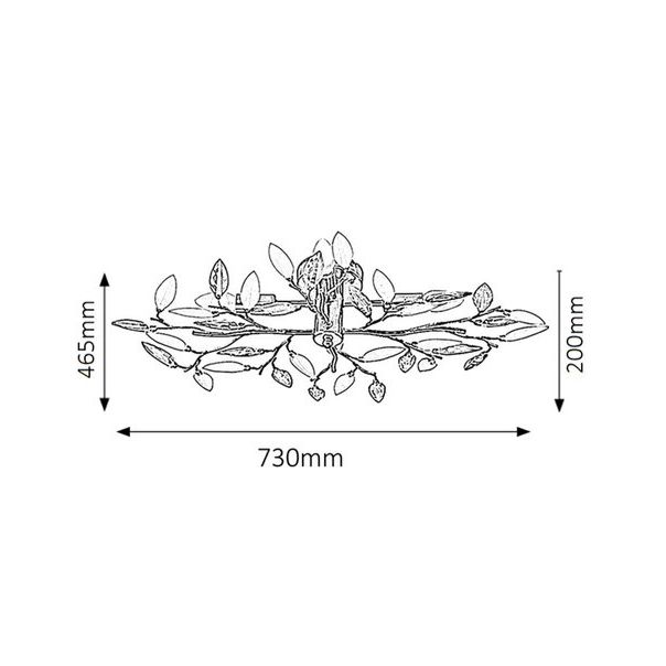 Rabalux Plafonjera Lilian E14 4x MAX 40W hrom (2839) - 2839