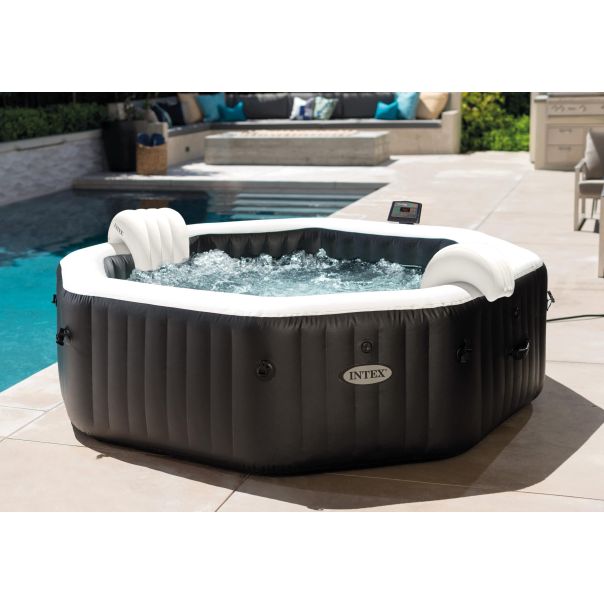 INTEX SPA đakuzi hidromasažni Onyx Black Octagon Combo za 6 osoba, 28462 - 28462