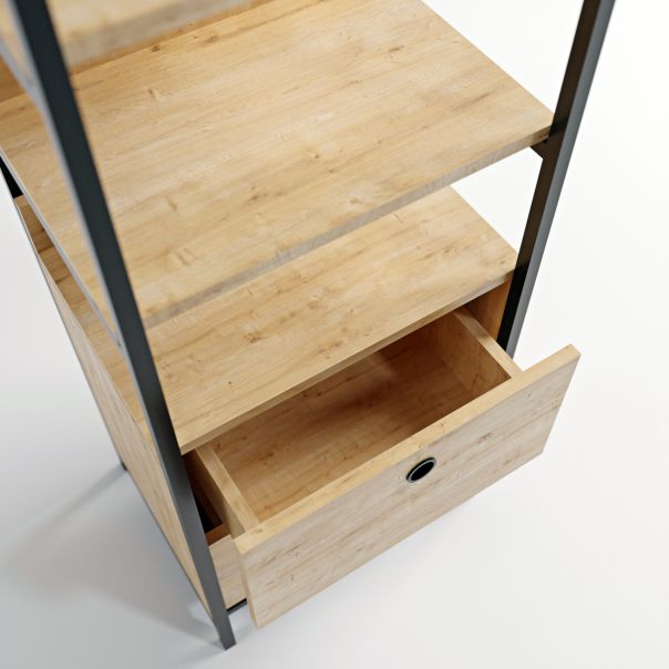 HANAH HOME Ormar-polica za predsoblje Özge, braon/crna - 285LCV1153