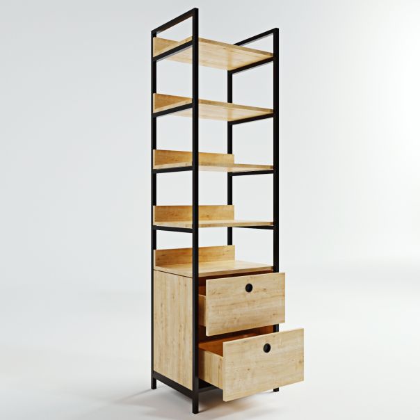 HANAH HOME Ormar-polica za predsoblje Özge, braon/crna - 285LCV1153