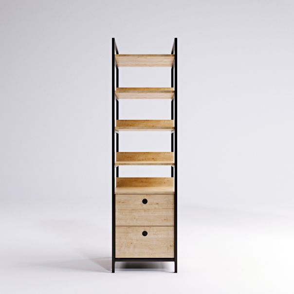 HANAH HOME Ormar-polica za predsoblje Özge, braon/crna - 285LCV1153