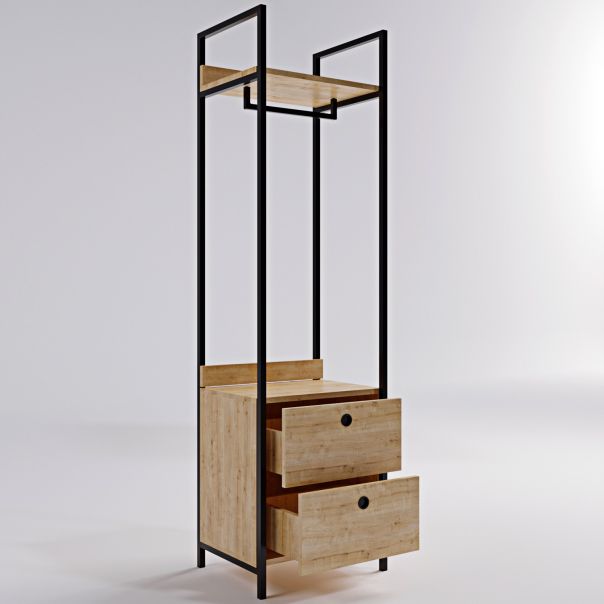 HANAH HOME Ormar-polica za predsoblje Rusen, braon/crna - 285LCV1159