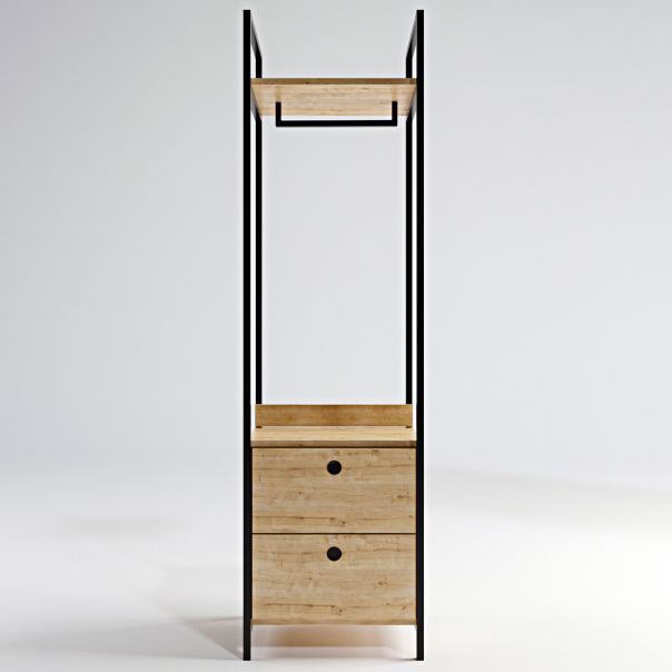 HANAH HOME Ormar-polica za predsoblje Rusen, braon/crna - 285LCV1159