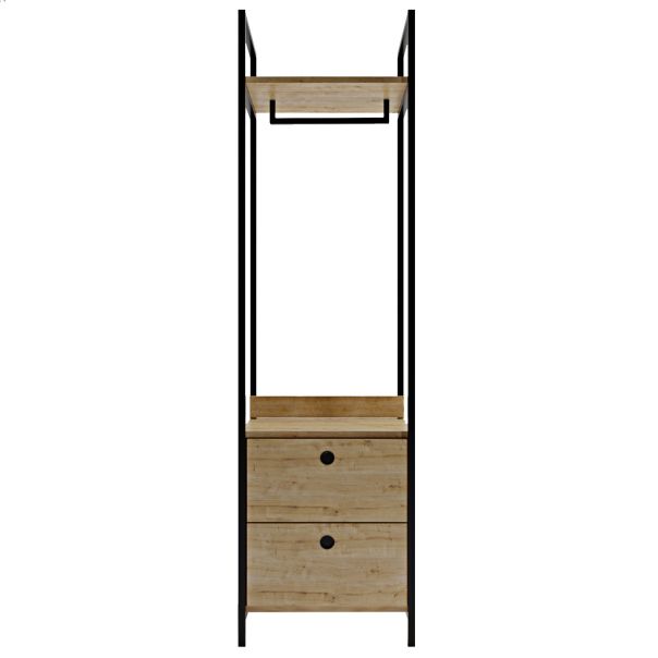 HANAH HOME Ormar-polica za predsoblje Rusen, braon/crna - 285LCV1159