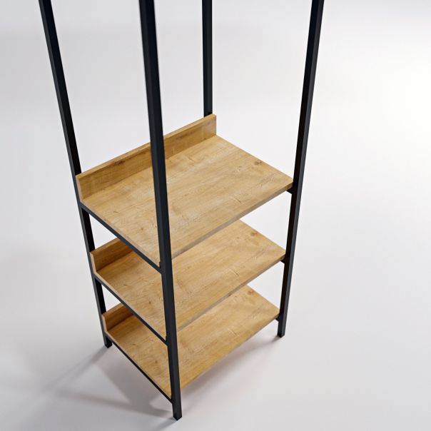 HANAH HOME Ormar-polica za predsoblje Trend, braon/crna - 285LCV1160