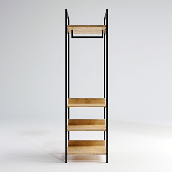 HANAH HOME Ormar-polica za predsoblje Trend, braon/crna - 285LCV1160