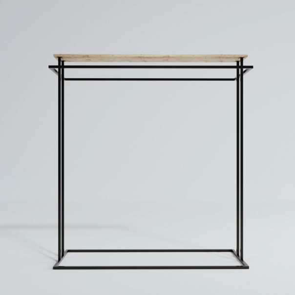 HANAH HOME Čiviluk-polica za predsoblje Aschaffenburg, braon/crna - 285LCV1232