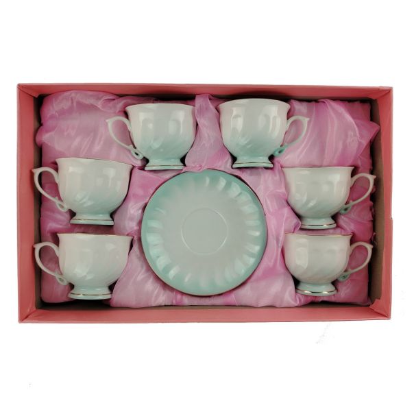 ENA Set šolja 6/1 220ml porcelan plave 24EN0645 - 28742
